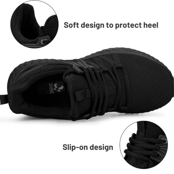 Women's Breathable Mesh Slip On Sneakers Lightweight Casual Walking Shoes - Picture 3 of 5